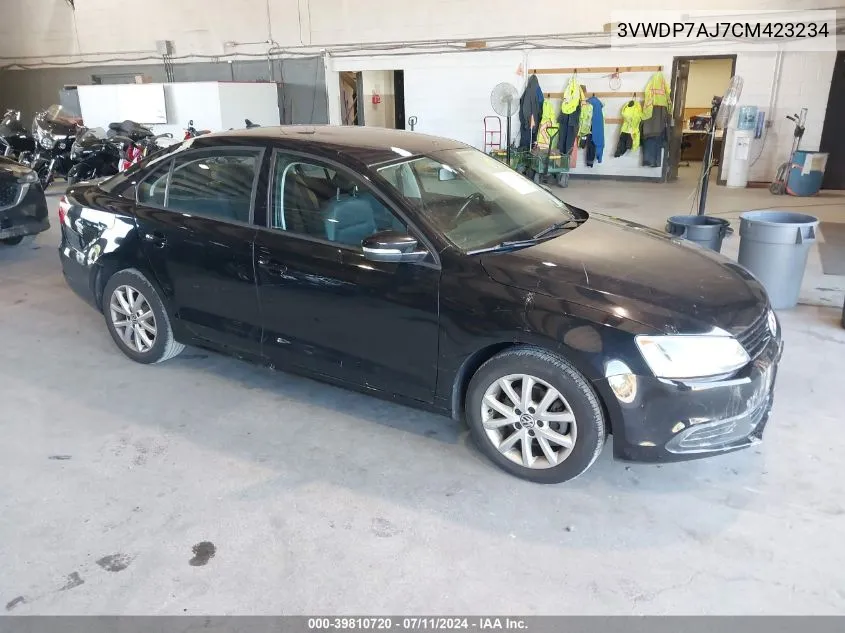 2012 Volkswagen Jetta 2.5L Se VIN: 3VWDP7AJ7CM423234 Lot: 39810720