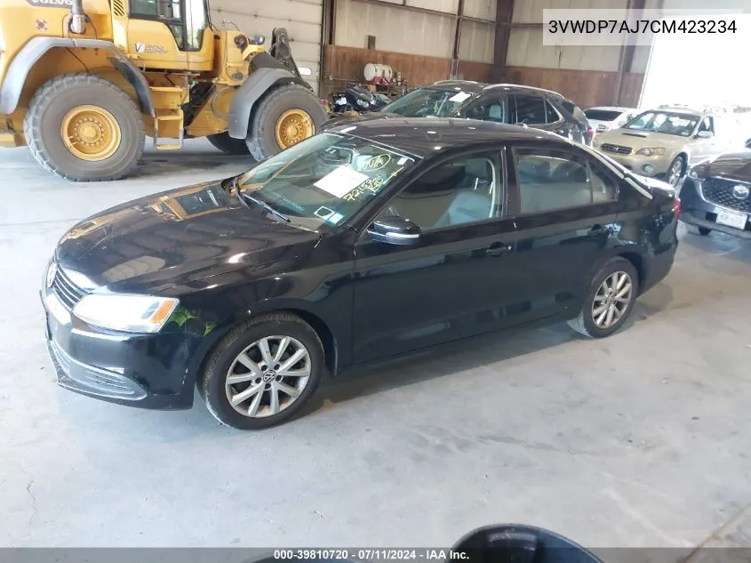 2012 Volkswagen Jetta 2.5L Se VIN: 3VWDP7AJ7CM423234 Lot: 39810720