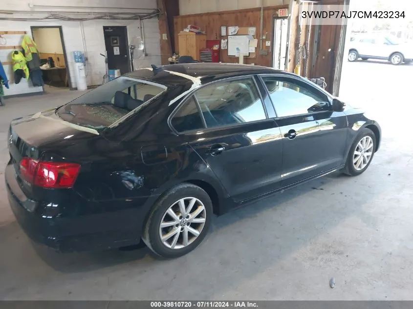 3VWDP7AJ7CM423234 2012 Volkswagen Jetta 2.5L Se