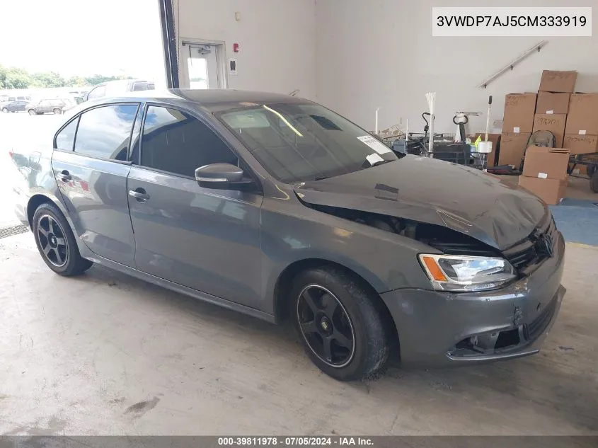 3VWDP7AJ5CM333919 2012 Volkswagen Jetta 2.5L Se