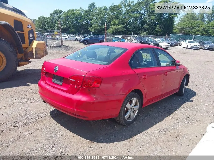 3VWDP7AJ9CM333325 2012 Volkswagen Jetta 2.5L Se