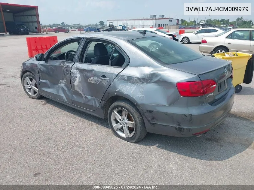 3VWLL7AJ4CM009979 2012 Volkswagen Jetta 2.0L Tdi