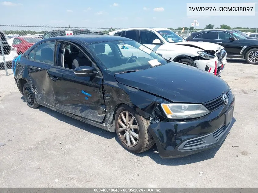 2012 Volkswagen Jetta 2.5L Se VIN: 3VWDP7AJ3CM338097 Lot: 40018643