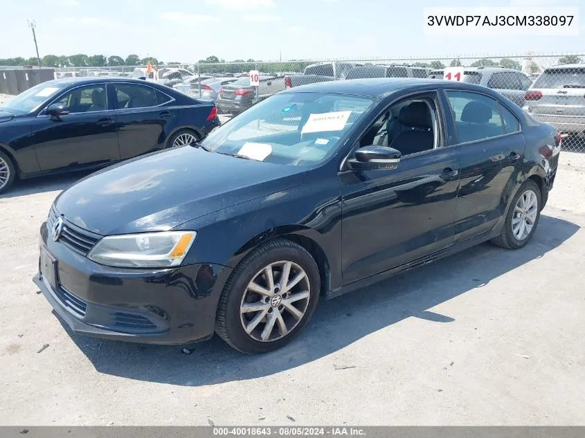 3VWDP7AJ3CM338097 2012 Volkswagen Jetta 2.5L Se