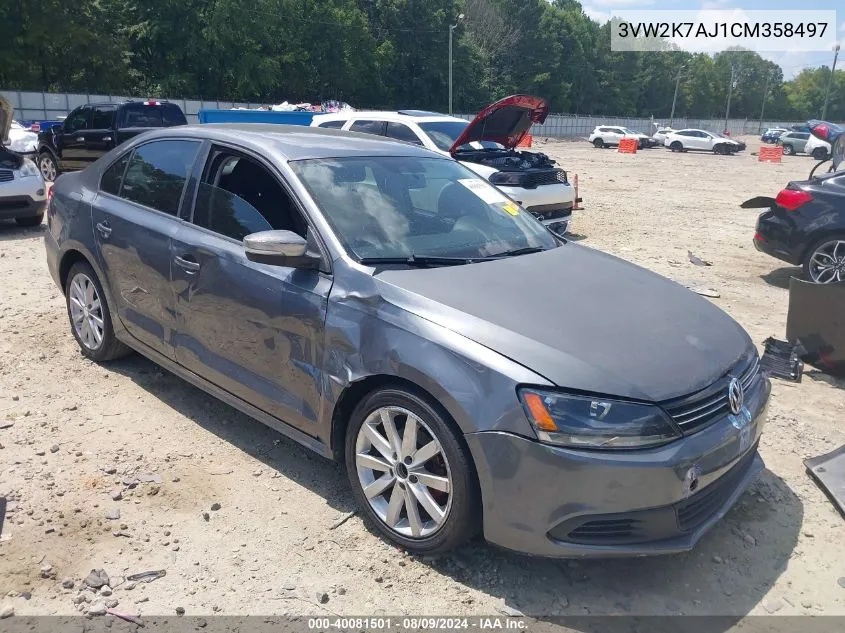 3VW2K7AJ1CM358497 2012 Volkswagen Jetta 2.0L S