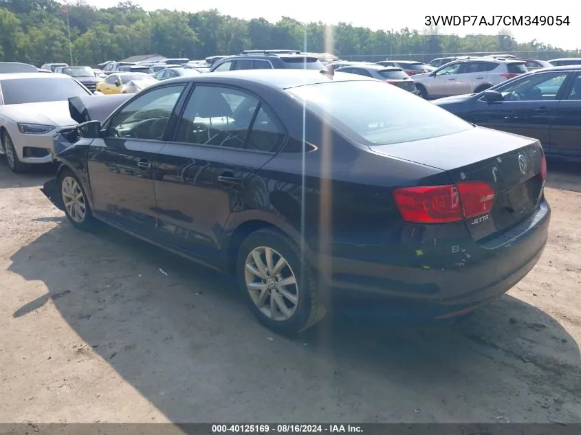 3VWDP7AJ7CM349054 2012 Volkswagen Jetta 2.5L Se