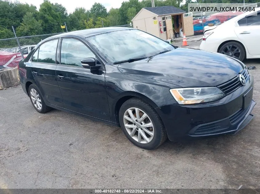 3VWDP7AJXCM126684 2012 Volkswagen Jetta 2.5L Se