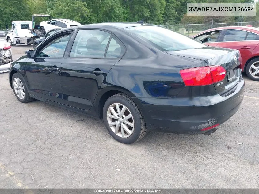 3VWDP7AJXCM126684 2012 Volkswagen Jetta 2.5L Se