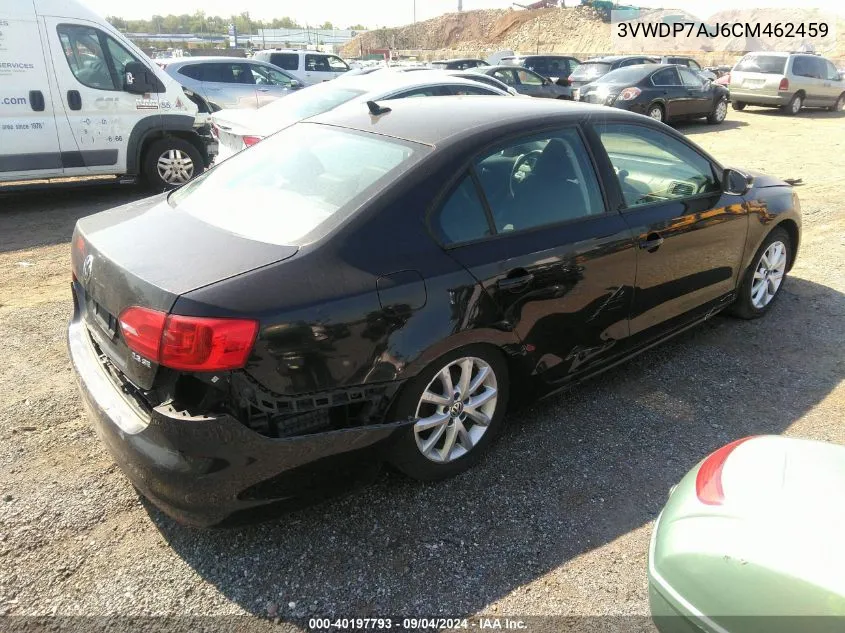 3VWDP7AJ6CM462459 2012 Volkswagen Jetta 2.5L Se