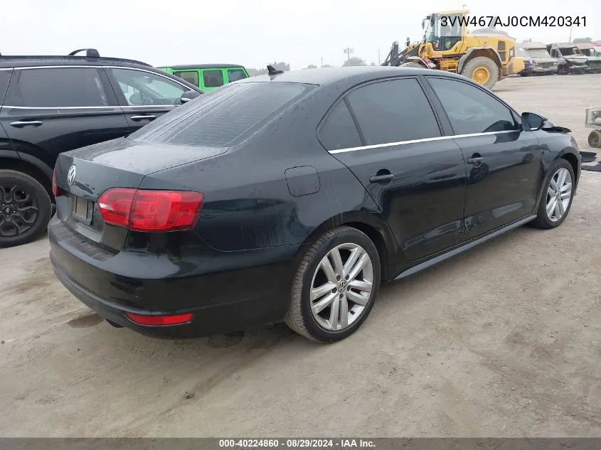 3VW467AJ0CM420341 2012 Volkswagen Jetta Gli