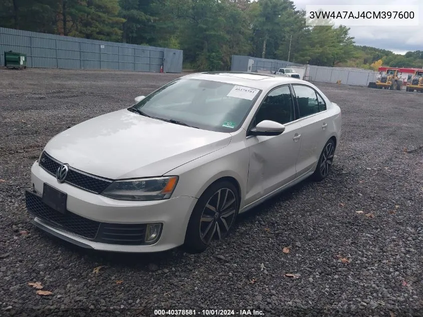 2012 Volkswagen Jetta Gli Autobahn VIN: 3VW4A7AJ4CM397600 Lot: 40378581