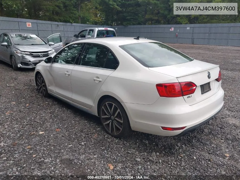 2012 Volkswagen Jetta Gli Autobahn VIN: 3VW4A7AJ4CM397600 Lot: 40378581