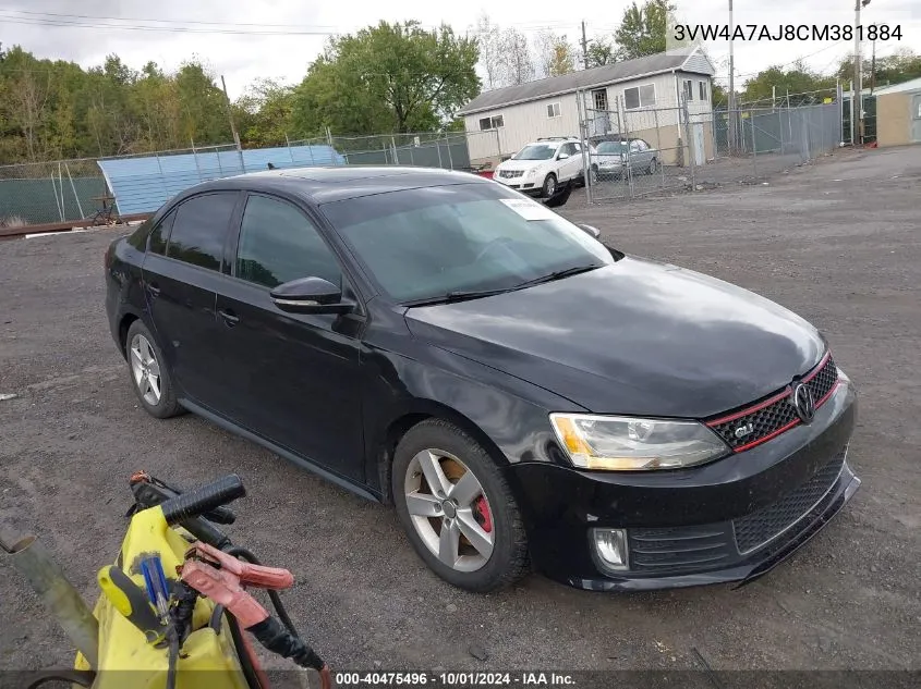 2012 Volkswagen Jetta Gli Autobahn W/Nav VIN: 3VW4A7AJ8CM381884 Lot: 40475496