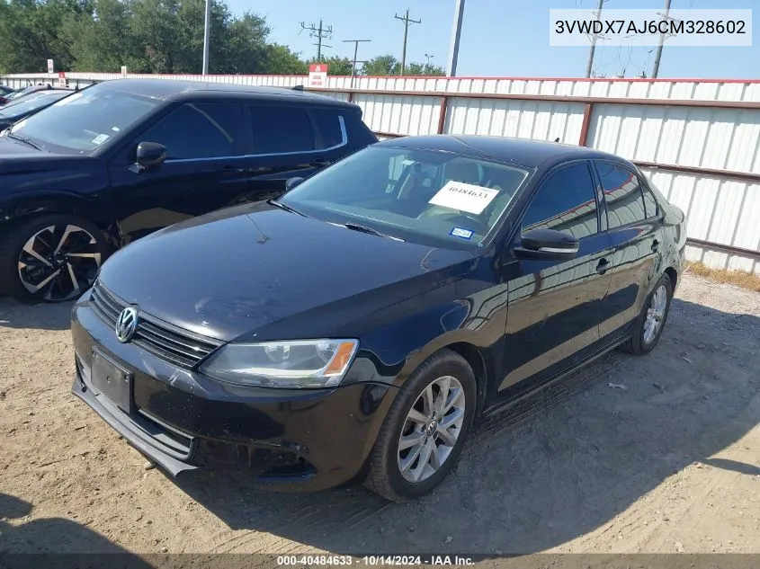 2012 Volkswagen Jetta 2.5L Se VIN: 3VWDX7AJ6CM328602 Lot: 40484633