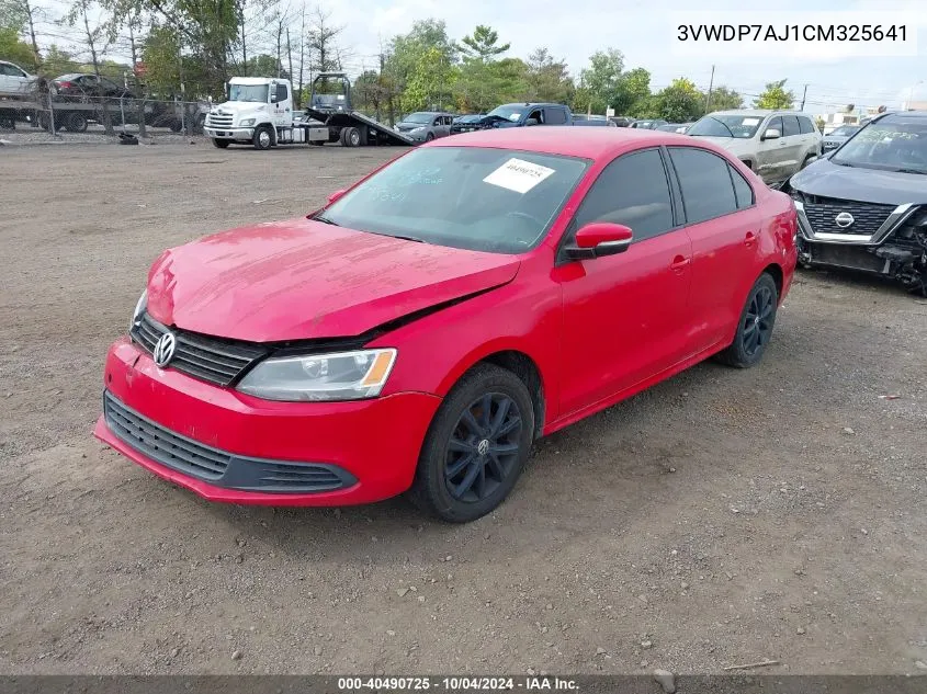 3VWDP7AJ1CM325641 2012 Volkswagen Jetta 2.5L Se