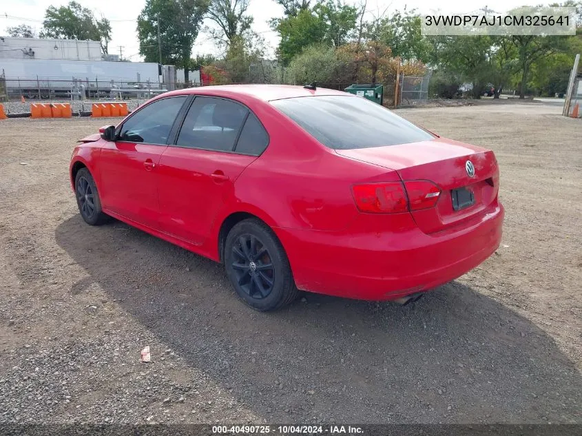 3VWDP7AJ1CM325641 2012 Volkswagen Jetta 2.5L Se