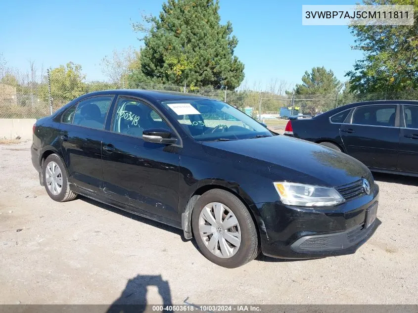 3VWBP7AJ5CM111811 2012 Volkswagen Jetta 2.5L Se