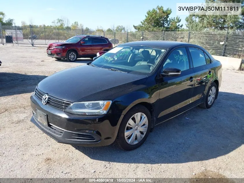 2012 Volkswagen Jetta 2.5L Se VIN: 3VWBP7AJ5CM111811 Lot: 40503618