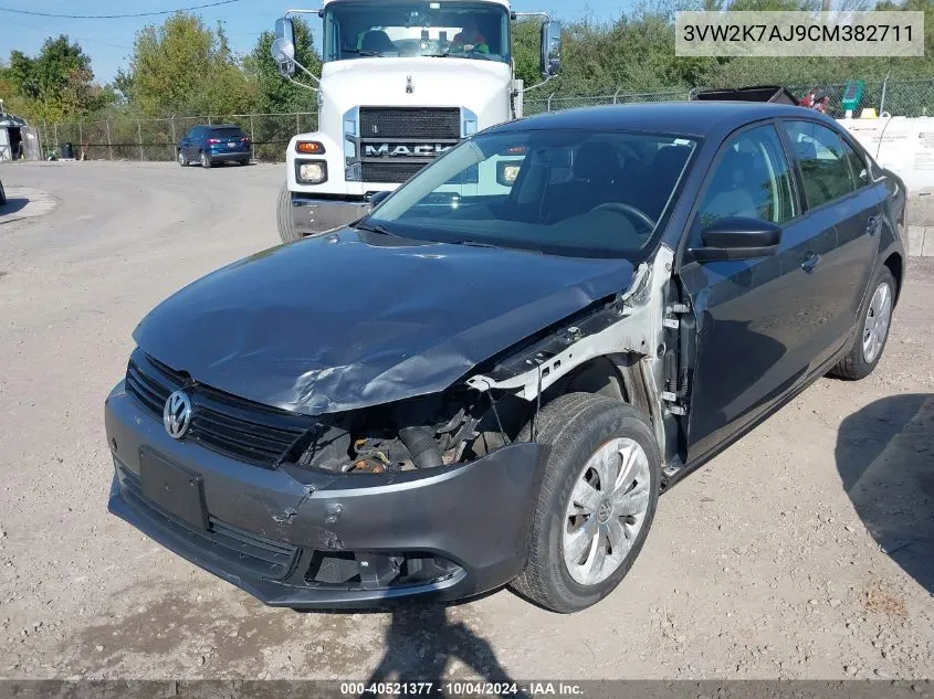 3VW2K7AJ9CM382711 2012 Volkswagen Jetta 2.0L S