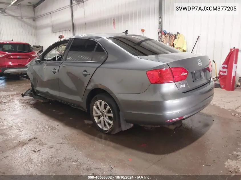 2012 Volkswagen Jetta 2.5L Se VIN: 3VWDP7AJXCM377205 Lot: 40566802