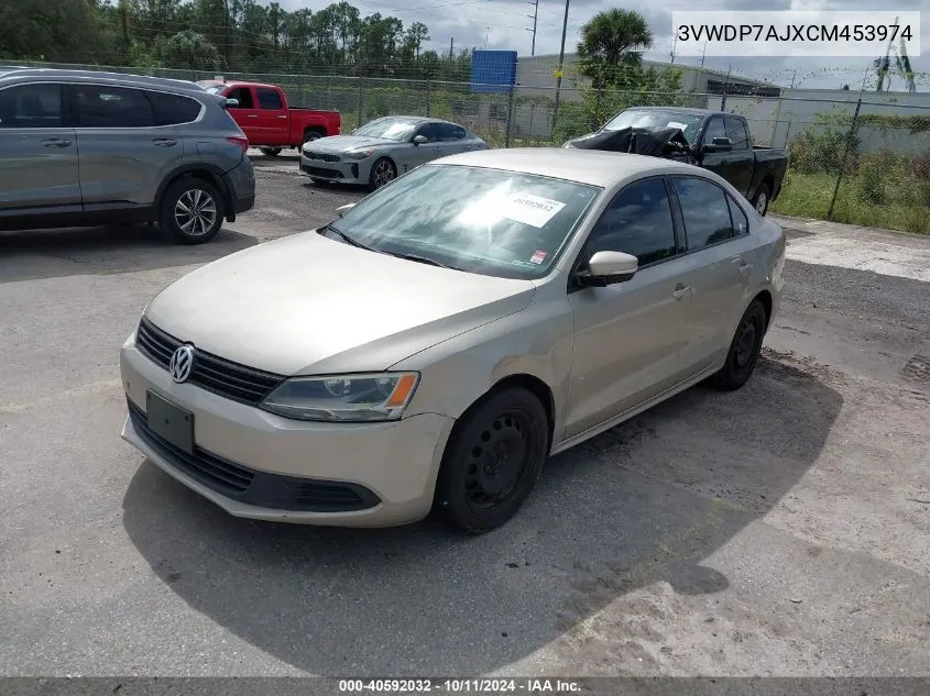 2012 Volkswagen Jetta 2.5L Se VIN: 3VWDP7AJXCM453974 Lot: 40592032