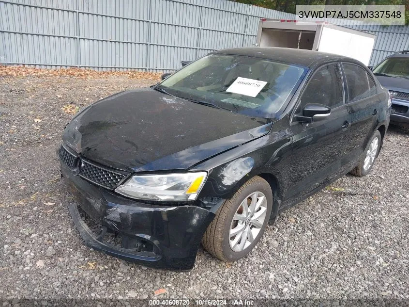 2012 Volkswagen Jetta 2.5L Se VIN: 3VWDP7AJ5CM337548 Lot: 40608720