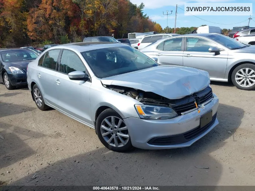 2012 Volkswagen Jetta 2.5L Se VIN: 3VWDP7AJ0CM395583 Lot: 40643578