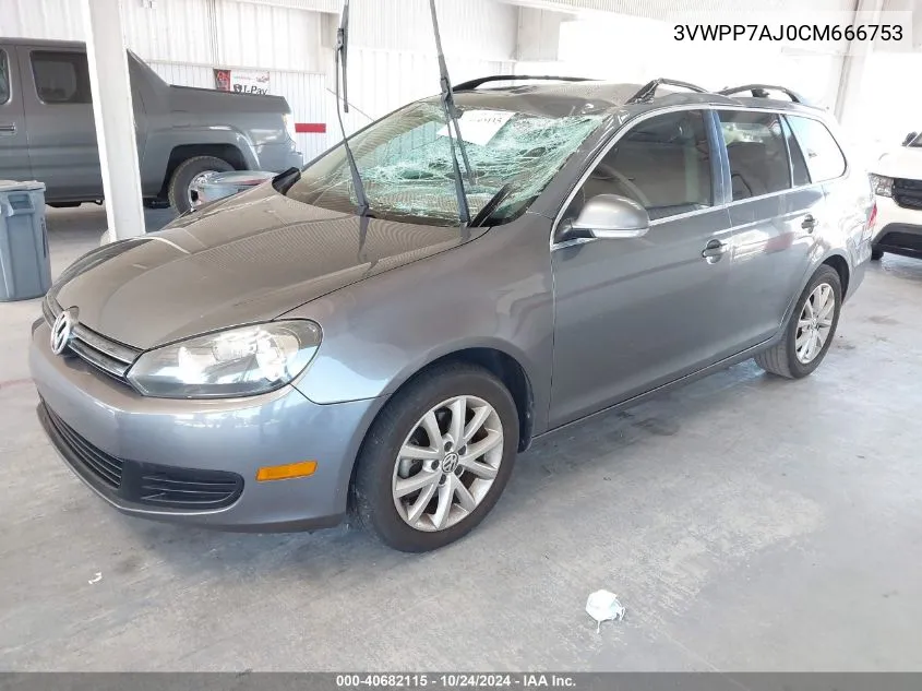 2012 Volkswagen Jetta Sportwagen 2.5L Se VIN: 3VWPP7AJ0CM666753 Lot: 40682115