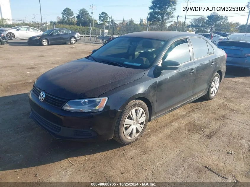 2012 Volkswagen Jetta 2.5L Se VIN: 3VWDP7AJ1CM325302 Lot: 40688735