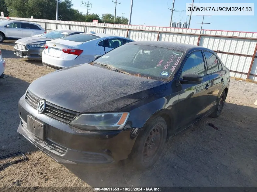 2012 Volkswagen Jetta 2.0L S VIN: 3VW2K7AJ9CM324453 Lot: 40691653