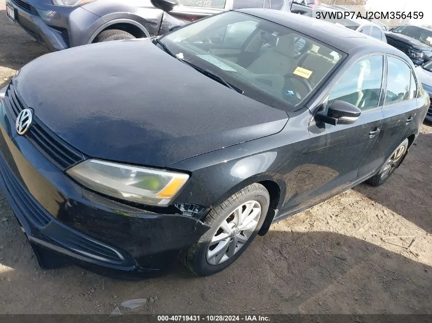 2012 Volkswagen Jetta 2.5L Se VIN: 3VWDP7AJ2CM356459 Lot: 40719431