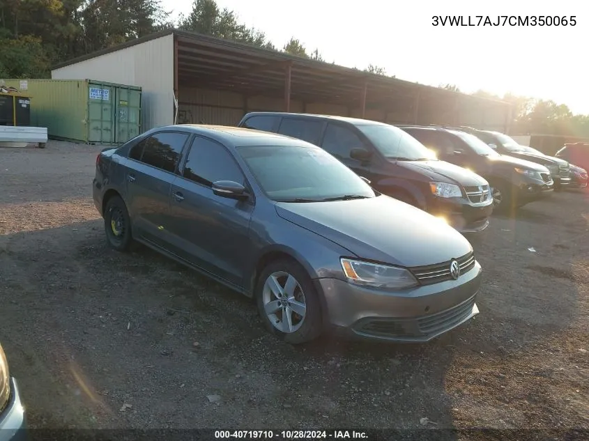 2012 Volkswagen Jetta 2.0L Tdi VIN: 3VWLL7AJ7CM350065 Lot: 40719710