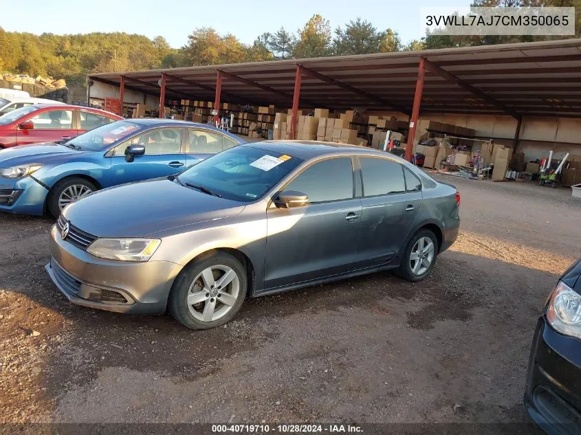 2012 Volkswagen Jetta 2.0L Tdi VIN: 3VWLL7AJ7CM350065 Lot: 40719710