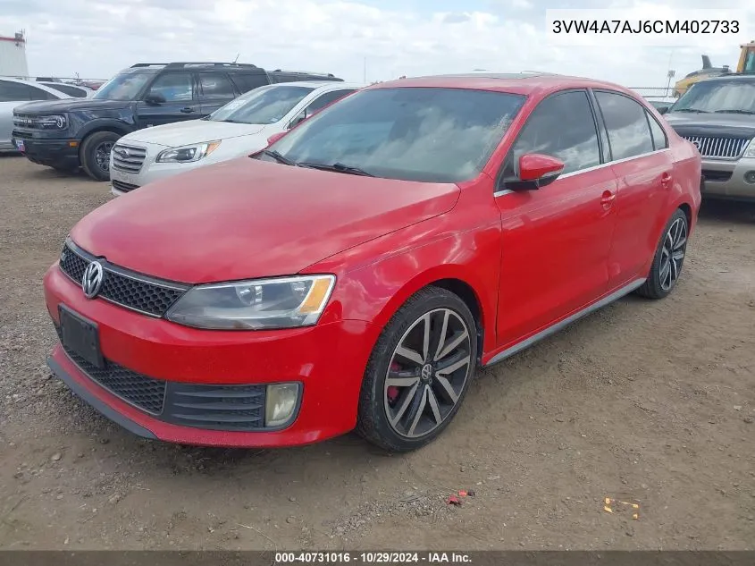 2012 Volkswagen Jetta Gli Autobahn VIN: 3VW4A7AJ6CM402733 Lot: 40731016