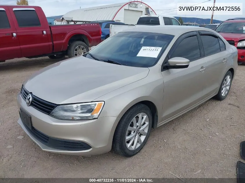 2012 Volkswagen Jetta 2.5L Se VIN: 3VWDP7AJXCM472556 Lot: 40732235