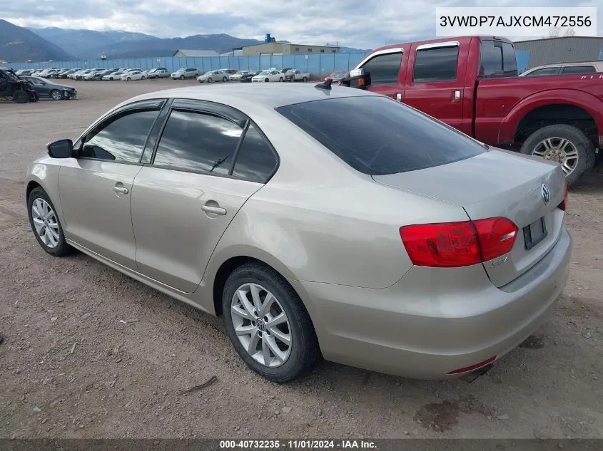 2012 Volkswagen Jetta 2.5L Se VIN: 3VWDP7AJXCM472556 Lot: 40732235