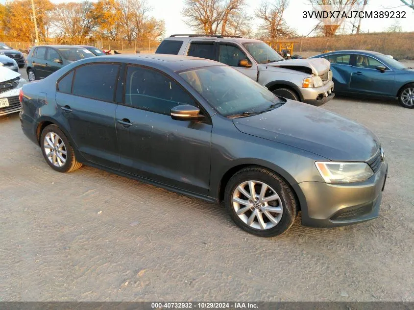 2012 Volkswagen Jetta 2.5L Se VIN: 3VWDX7AJ7CM389232 Lot: 40732932