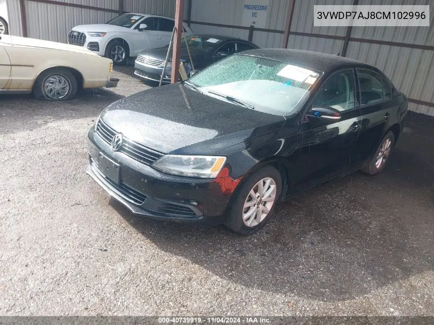 2012 Volkswagen Jetta 2.5L Se VIN: 3VWDP7AJ8CM102996 Lot: 40739919