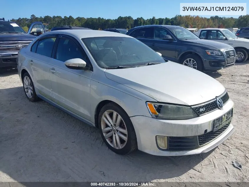 2012 Volkswagen Jetta Gli VIN: 3VW467AJ1CM124079 Lot: 40742393