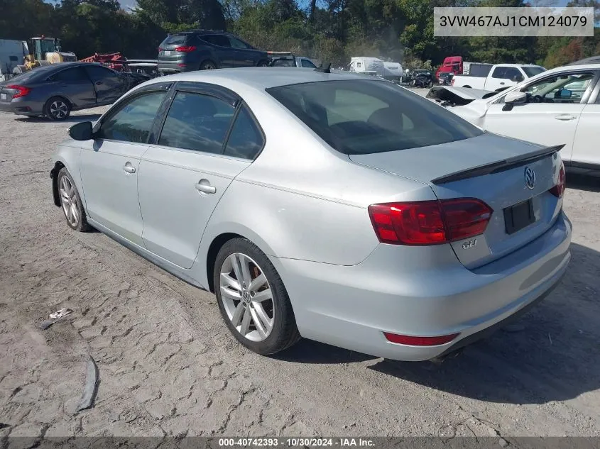 2012 Volkswagen Jetta Gli VIN: 3VW467AJ1CM124079 Lot: 40742393