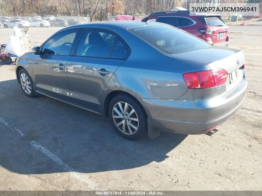 2012 Volkswagen Jetta 2.5L Se VIN: 3VWDP7AJ5CM396941 Lot: 40757014