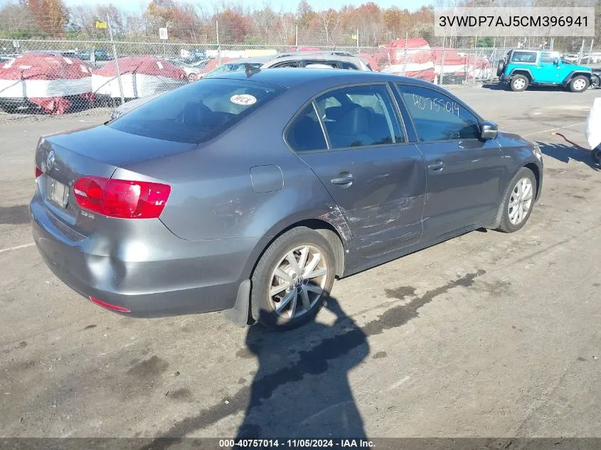 2012 Volkswagen Jetta 2.5L Se VIN: 3VWDP7AJ5CM396941 Lot: 40757014