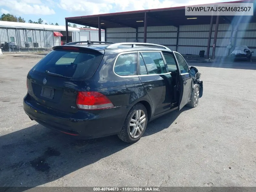 2012 Volkswagen Jetta Sportwagen 2.0L Tdi VIN: 3VWPL7AJ5CM682507 Lot: 40764673