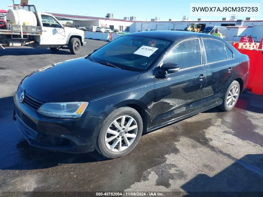 2012 Volkswagen Jetta 2.5L Se VIN: 3VWDX7AJ9CM357253 Lot: 40782084