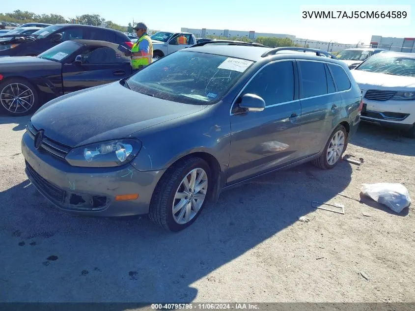 2012 Volkswagen Jetta Sportwagen 2.0L Tdi VIN: 3VWML7AJ5CM664589 Lot: 40795795