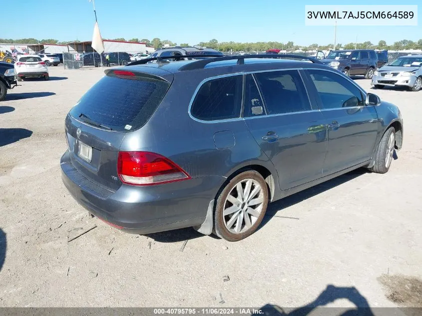 2012 Volkswagen Jetta Sportwagen 2.0L Tdi VIN: 3VWML7AJ5CM664589 Lot: 40795795