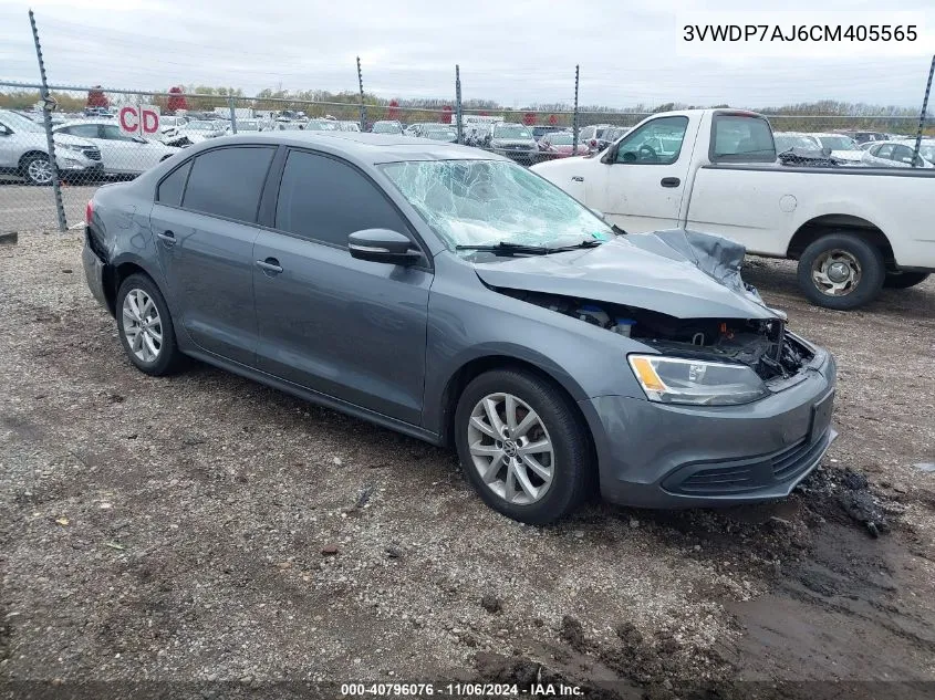 2012 Volkswagen Jetta 2.5L Se VIN: 3VWDP7AJ6CM405565 Lot: 40796076