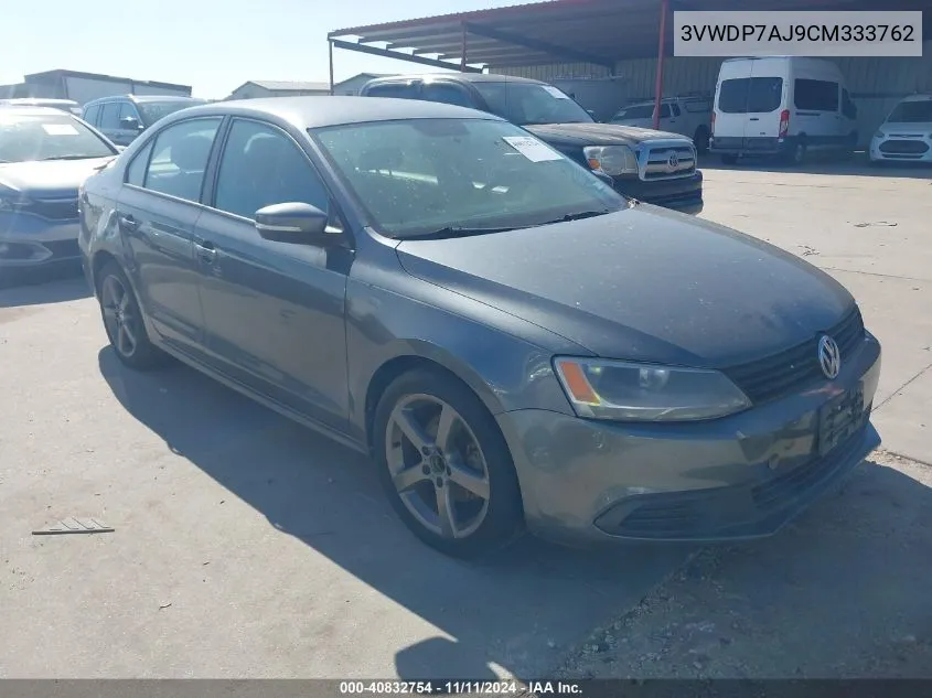 2012 Volkswagen Jetta 2.5L Se VIN: 3VWDP7AJ9CM333762 Lot: 40832754