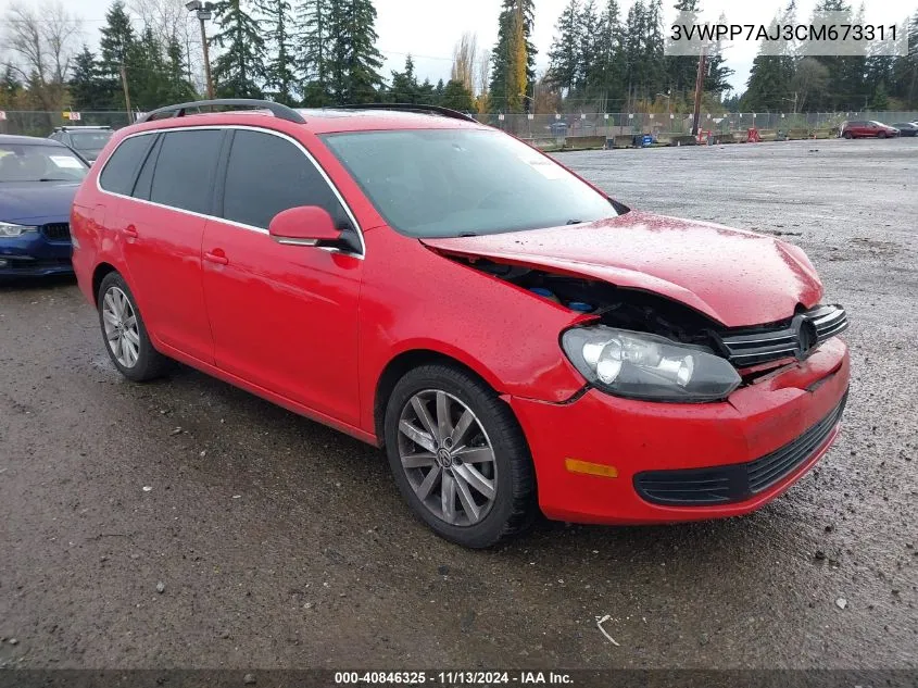 2012 Volkswagen Jetta Sportwagen 2.5L Se VIN: 3VWPP7AJ3CM673311 Lot: 40846325