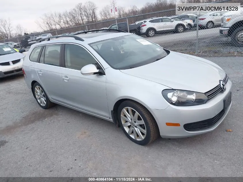 2012 Volkswagen Jetta Sportwagen 2.5L Se VIN: 3VWPP7AJ0CM614328 Lot: 40864104